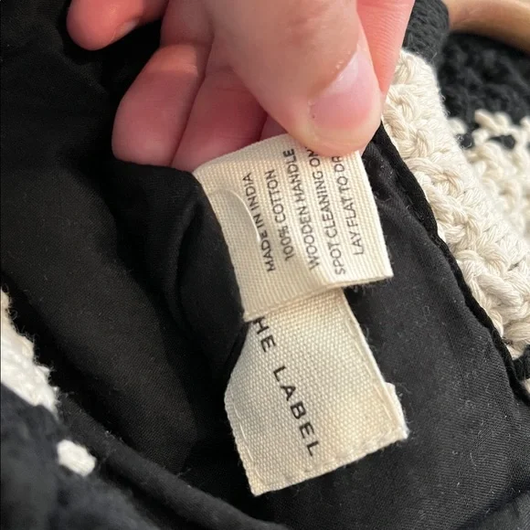 NWT Laude The Label Crochet Wooden Handle Bag - Picture 7 of 7